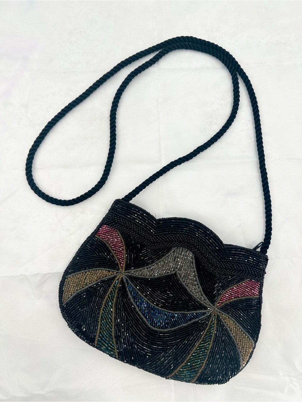 Vintage Art Deco Style Fully Beaded Purse